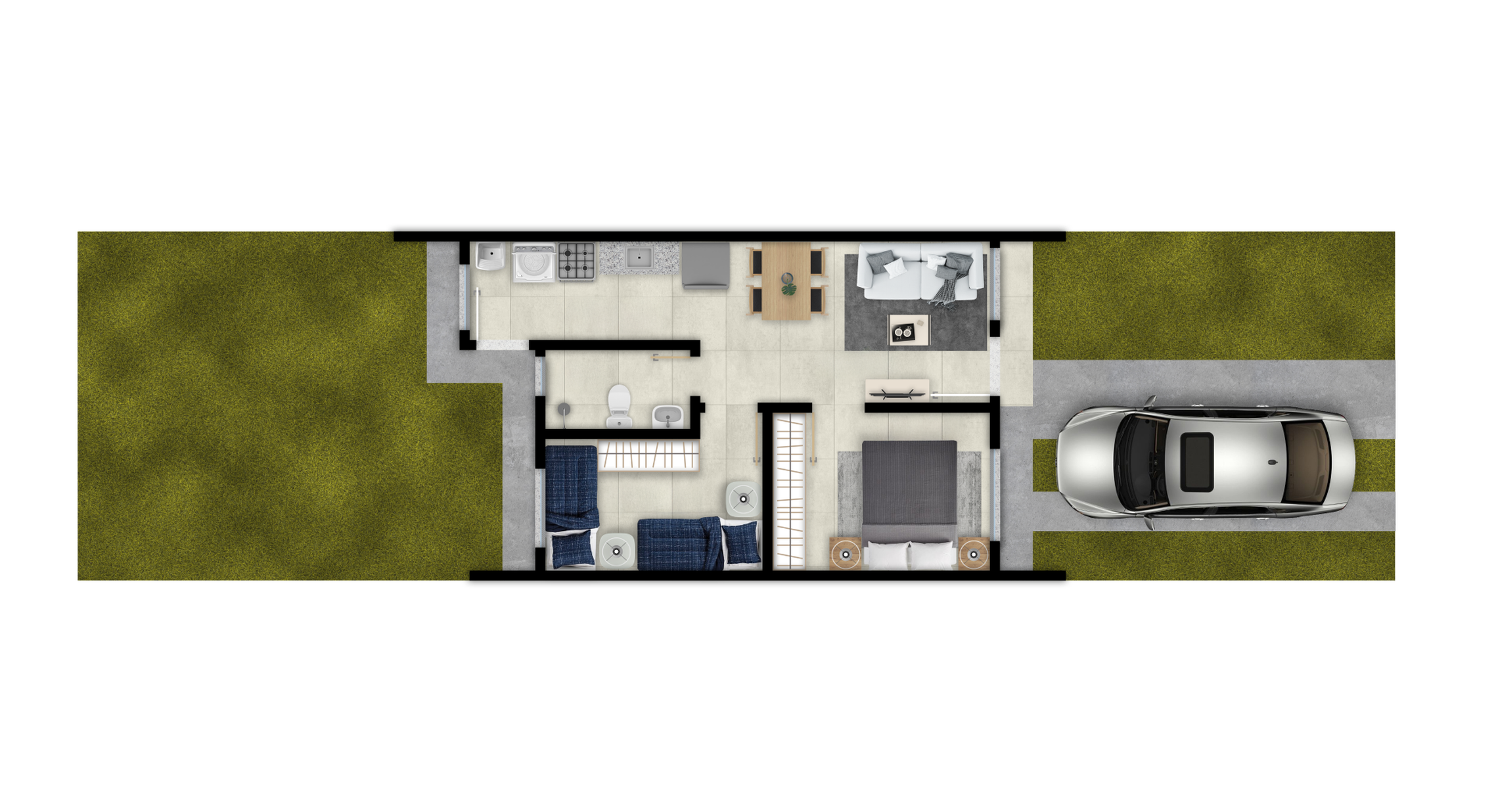 Planta 02 - 1 dorm 40,76m² Planta 02 - 1 dorm 40,76m²
