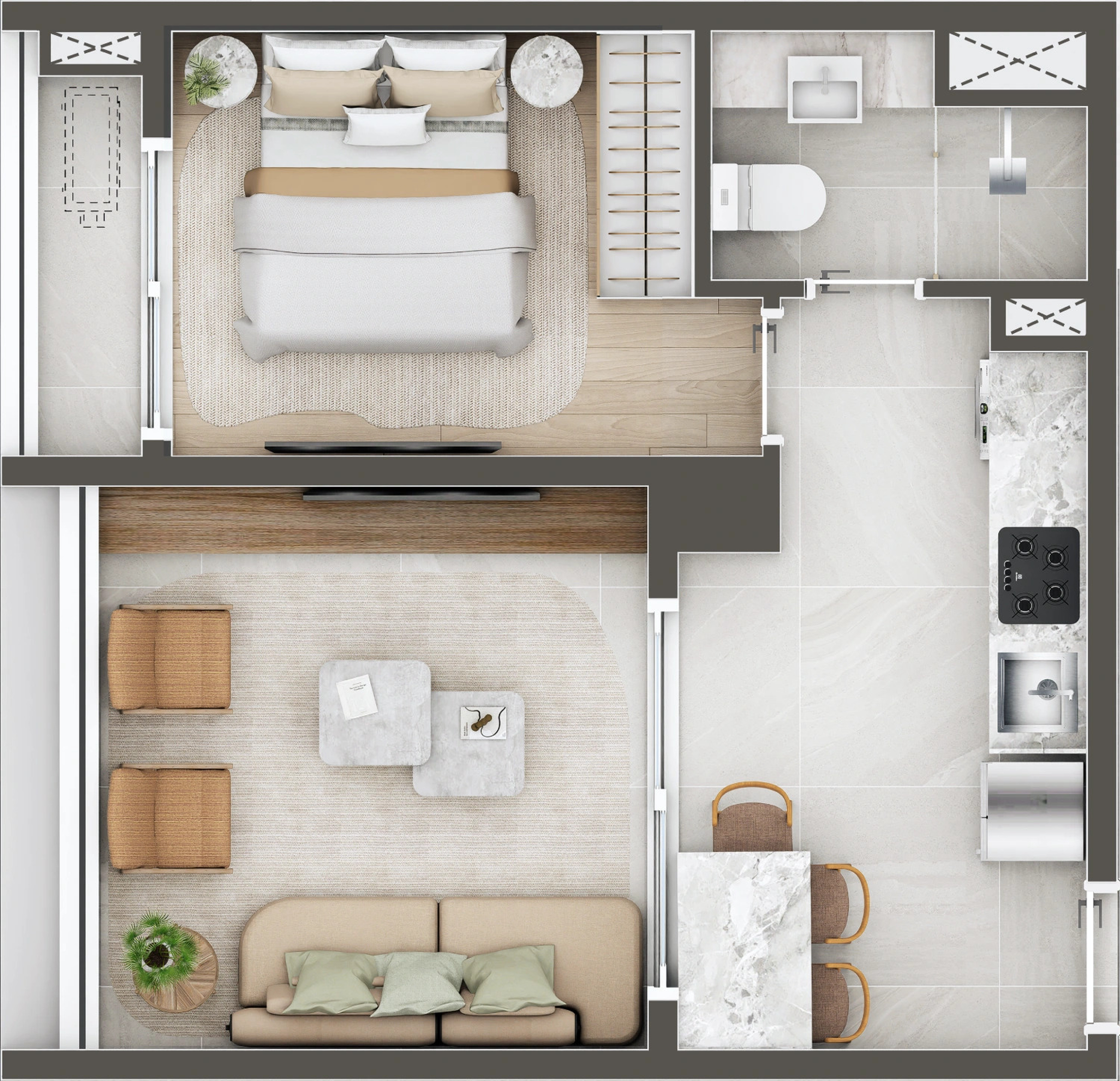 Apartamento, 1 quarto, 55 m² - Foto 14