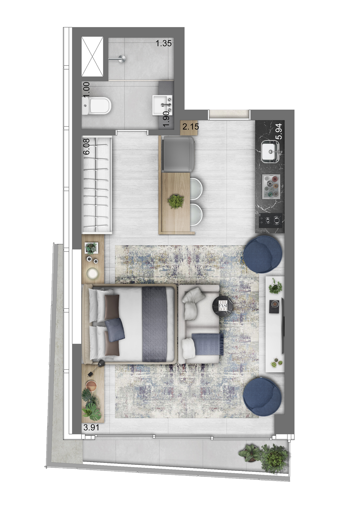 Apartamento, 1 quarto, 38 m² - Foto 5