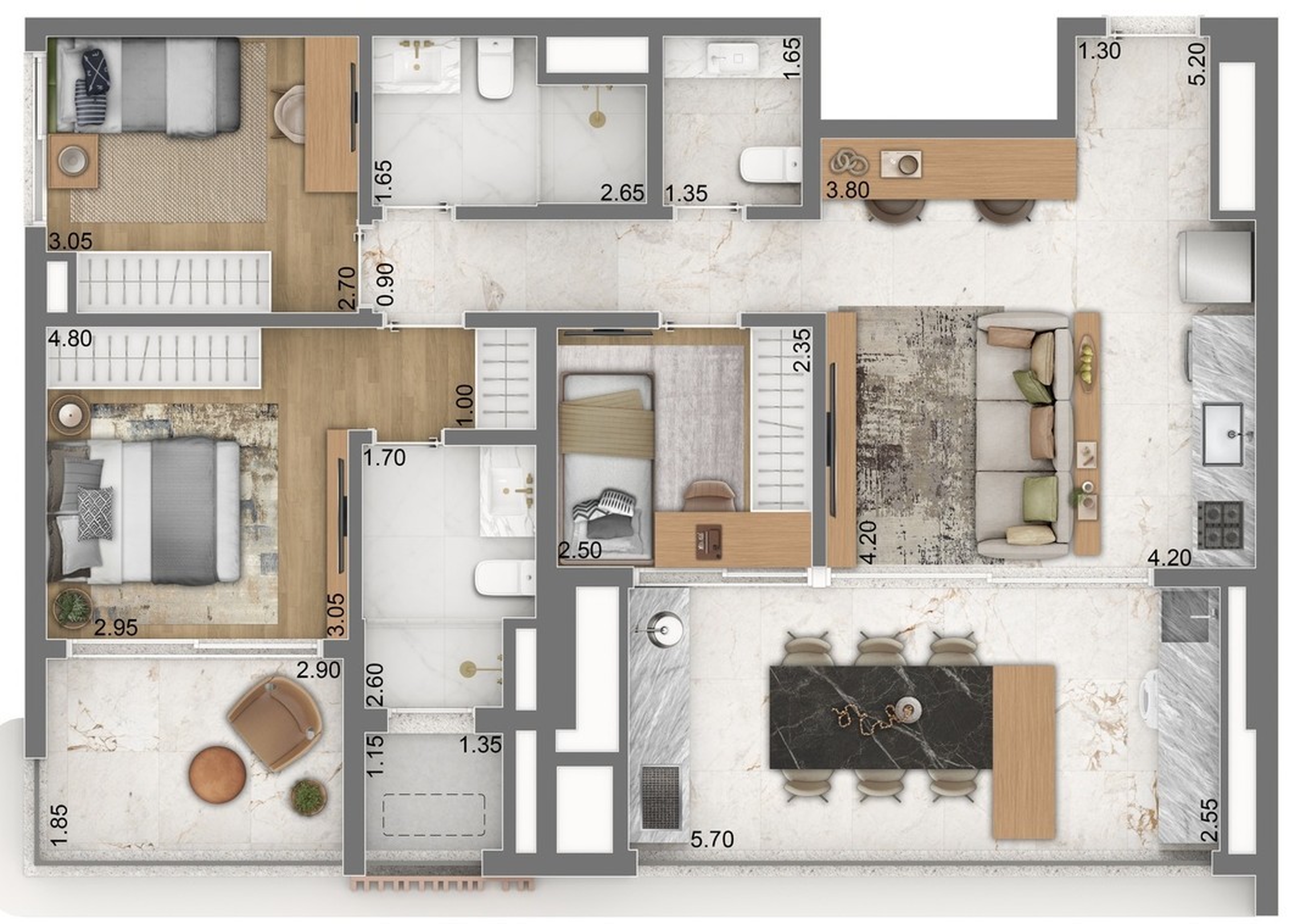 Apartamento, 1 quarto, 52 m² - Foto 27