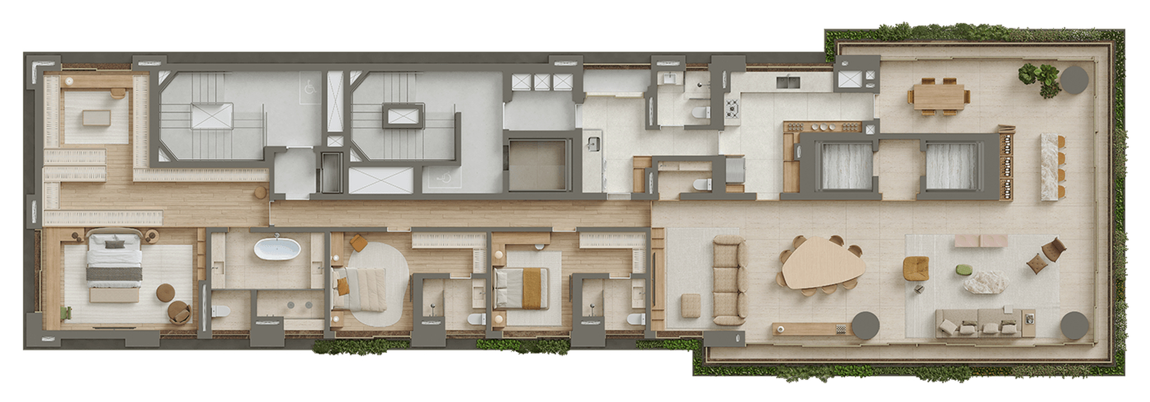 Planta 02 - 3 dorm 357,77m² - opção